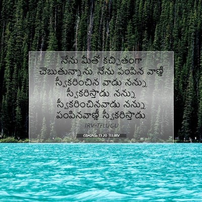 Picture 07 - యోహాను 13:20 TELIRV - నేను మీతో - Bible Verse Picture