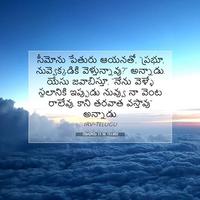 Picture 07 - యోహాను 13:36 TELIRV - సీమోను పేతురు - Bible Verse Picture