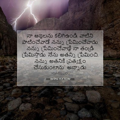Picture 07 - యోహాను 14:21 TELIRV - నా ఆజ్ఞలను - Bible Verse Picture