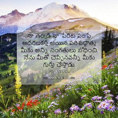Picture 07 - యోహాను 14:26 TELIRV - నా తండ్రి నా పేరిట - Bible Verse Picture
