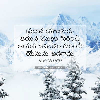Picture 07 - యోహాను 18:19 TELIRV - ప్రధాన యాజకుడు - Bible Verse Picture