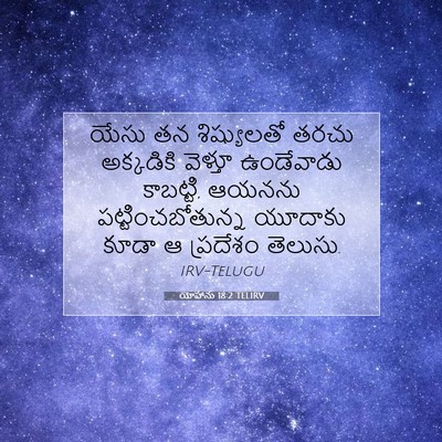 Picture 07 - యోహాను 18:2 TELIRV - యేసు తన శిష్యులతో - Bible Verse Picture