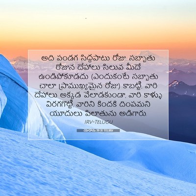 Picture 07 - యోహాను 19:31 TELIRV - అది పండగ - Bible Verse Picture