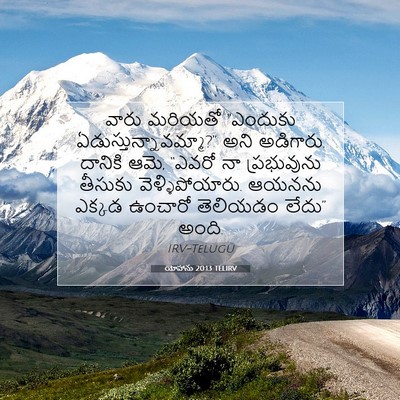 Picture 07 - యోహాను 20:13 TELIRV - వారు మరియతో - Bible Verse Picture