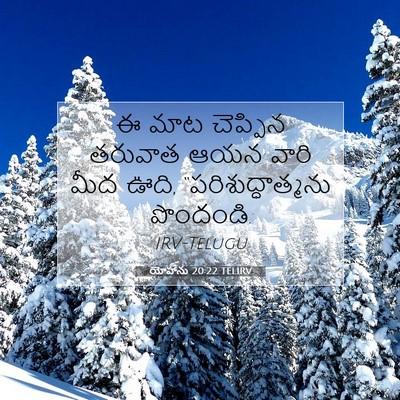 Picture 07 - యోహాను 20:22 TELIRV - ఈ మాట చెప్పిన - Bible Verse Picture