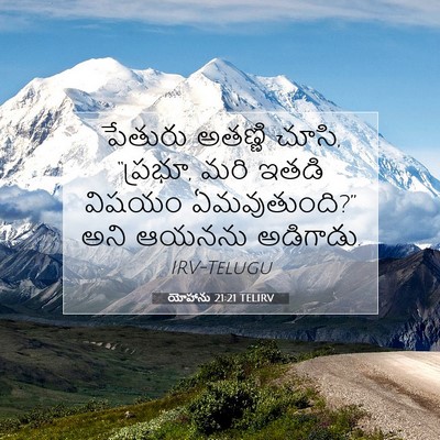 Picture 07 - యోహాను 21:21 TELIRV - పేతురు అతణ్ణి - Bible Verse Picture