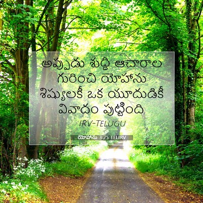 Picture 07 - యోహాను 3:25 TELIRV - అప్పుడు శుద్ధి - Bible Verse Picture