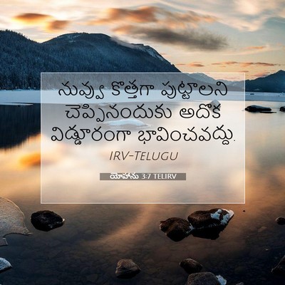 Picture 07 - యోహాను 3:7 TELIRV - నువ్వు కొత్తగా - Bible Verse Picture