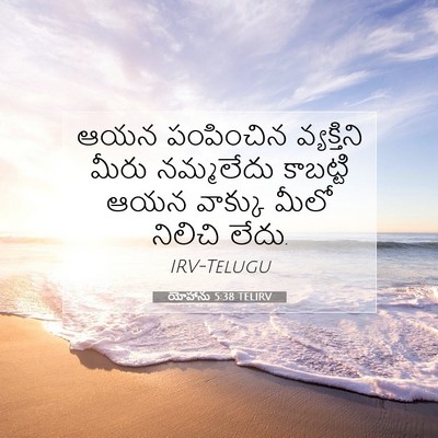 Picture 07 - యోహాను 5:38 TELIRV - ఆయన పంపించిన - Bible Verse Picture