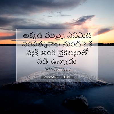 Picture 07 - యోహాను 5:5 TELIRV - అక్కడ ముప్ఫై - Bible Verse Picture