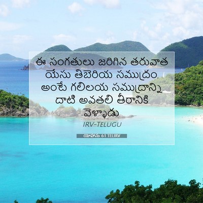 Picture 07 - యోహాను 6:1 TELIRV - ఈ సంగతులు జరిగిన - Bible Verse Picture