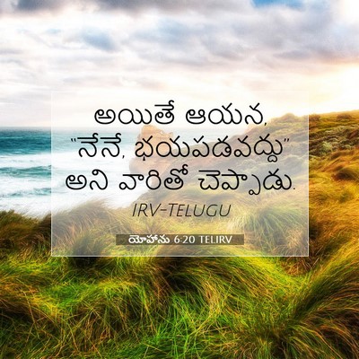 Picture 07 - యోహాను 6:20 TELIRV - అయితే ఆయన, “నేనే, - Bible Verse Picture
