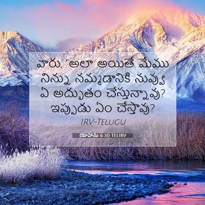Picture 07 - యోహాను 6:30 TELIRV - వారు, “అలా అయితే - Bible Verse Picture