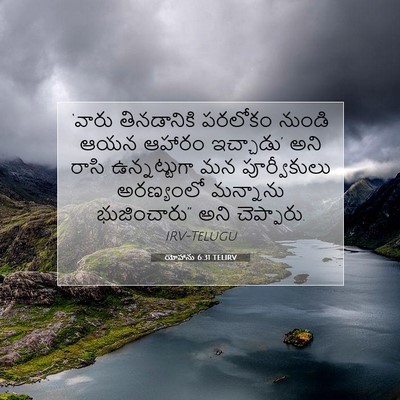 Picture 07 - యోహాను 6:31 TELIRV - ‘వారు తినడానికి - Bible Verse Picture