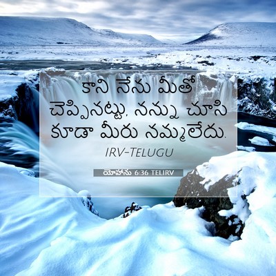 Picture 07 - యోహాను 6:36 TELIRV - కాని నేను మీతో - Bible Verse Picture