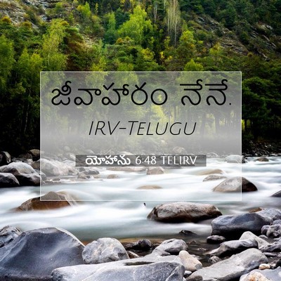 Picture 07 - యోహాను 6:48 TELIRV - జీవాహారం - Bible Verse Picture