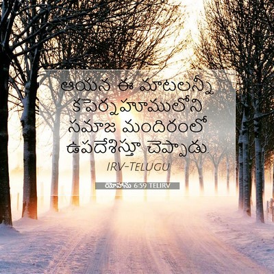 Picture 07 - యోహాను 6:59 TELIRV - ఆయన ఈ మాటలన్నీ - Bible Verse Picture