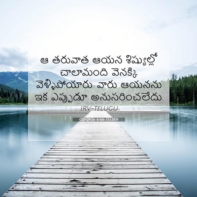 Picture 07 - యోహాను 6:66 TELIRV - ఆ తరువాత ఆయన - Bible Verse Picture