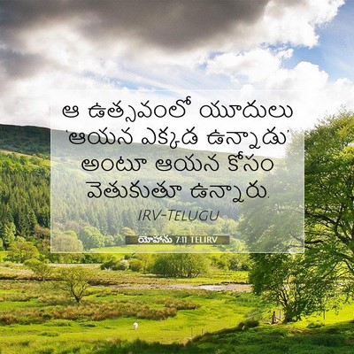 Picture 07 - యోహాను 7:11 TELIRV - ఆ ఉత్సవంలో యూదులు - Bible Verse Picture