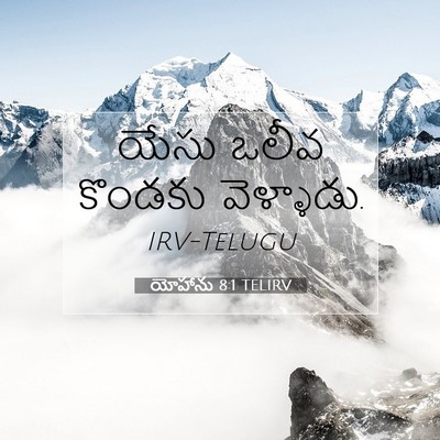 Picture 07 - యోహాను 8:1 TELIRV - యేసు ఒలీవ కొండకు - Bible Verse Picture