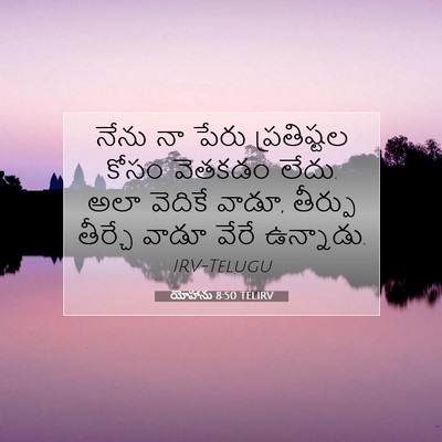 Picture 07 - యోహాను 8:50 TELIRV - నేను నా పేరు - Bible Verse Picture