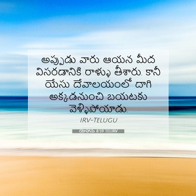 Picture 07 - యోహాను 8:59 TELIRV - అప్పుడు వారు ఆయన - Bible Verse Picture