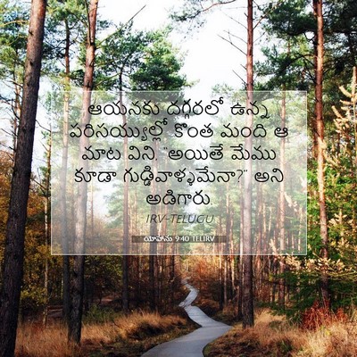 Picture 07 - యోహాను 9:40 TELIRV - ఆయనకు దగ్గరలో - Bible Verse Picture