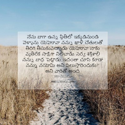 Picture 07 - రూతు 1:21 TELIRV - నేను బాగా ఉన్న - Bible Verse Picture