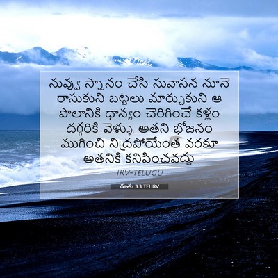 Picture 07 - రూతు 3:3 TELIRV - నువ్వు స్నానం - Bible Verse Picture