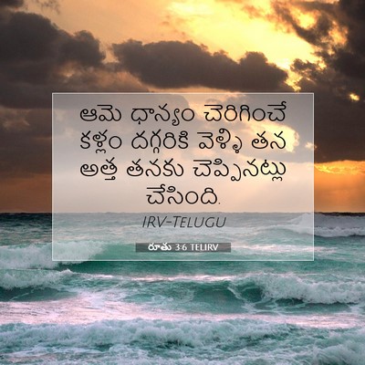 Picture 07 - రూతు 3:6 TELIRV - ఆమె ధాన్యం - Bible Verse Picture