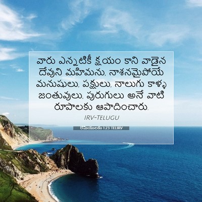 Picture 07 - రోమీయులకు 1:23 TELIRV - వారు ఎన్నటికీ - Bible Verse Picture