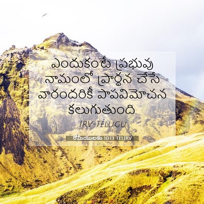 Picture 07 - రోమీయులకు 10:13 TELIRV - ఎందుకంటే ప్రభువు - Bible Verse Picture