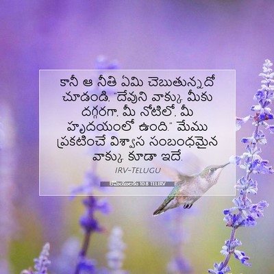 Picture 07 - రోమీయులకు 10:8 TELIRV - కానీ ఆ నీతి ఏమి - Bible Verse Picture