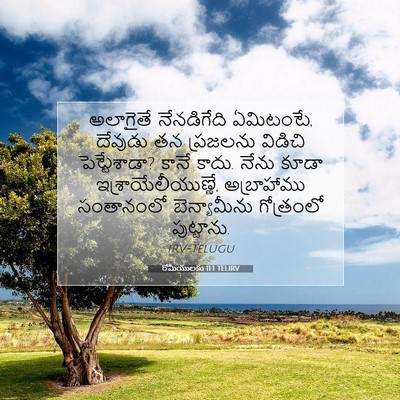 Picture 07 - రోమీయులకు 11:1 TELIRV - అలాగైతే నేనడిగేది - Bible Verse Picture