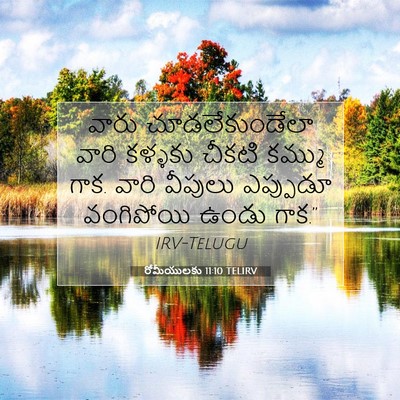 Picture 07 - రోమీయులకు 11:10 TELIRV - వారు చూడలేకుండేలా - Bible Verse Picture