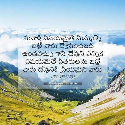 Picture 07 - రోమీయులకు 11:28 TELIRV - సువార్త విషయమైతే - Bible Verse Picture