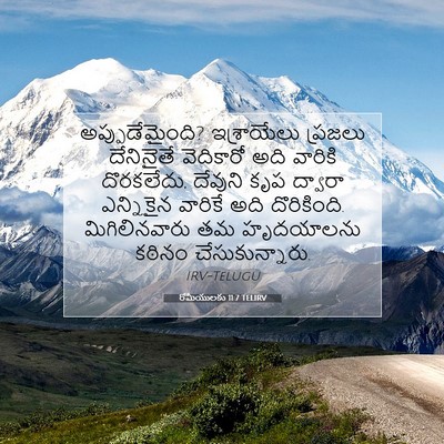 Picture 07 - రోమీయులకు 11:7 TELIRV - అప్పుడేమైంది? - Bible Verse Picture