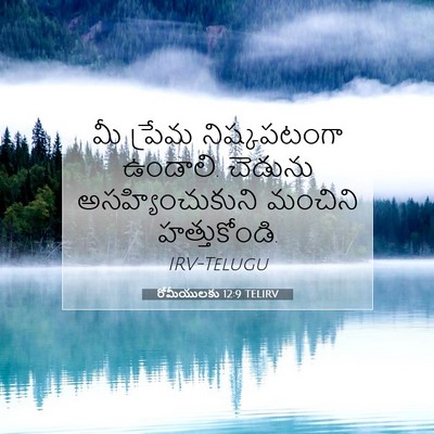 Picture 07 - రోమీయులకు 12:9 TELIRV - మీ ప్రేమ - Bible Verse Picture