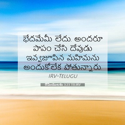 Picture 07 - రోమీయులకు 3:23 TELIRV - భేదమేమీ లేదు. - Bible Verse Picture