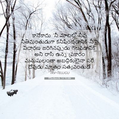 Picture 07 - రోమీయులకు 3:4 TELIRV - కానేకాదు. “నీ - Bible Verse Picture