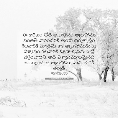 Picture 07 - రోమీయులకు 4:16 TELIRV - ఈ కారణం చేత ఆ - Bible Verse Picture