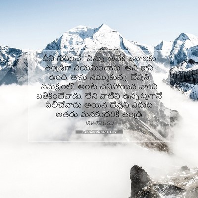 Picture 07 - రోమీయులకు 4:17 TELIRV - దీని గురించే, - Bible Verse Picture