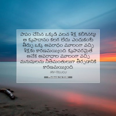 Picture 07 - రోమీయులకు 5:16 TELIRV - పాపం చేసిన ఒక్కడి - Bible Verse Picture