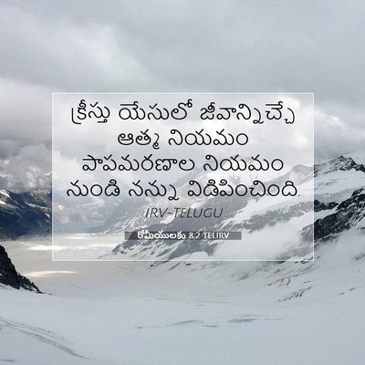 Picture 07 - రోమీయులకు 8:2 TELIRV - క్రీస్తు యేసులో - Bible Verse Picture