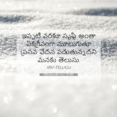 Picture 07 - రోమీయులకు 8:22 TELIRV - ఇప్పటి వరకూ - Bible Verse Picture