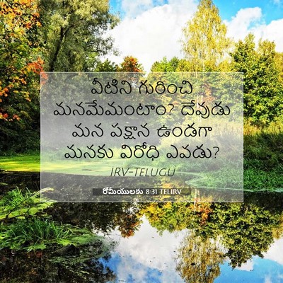 Picture 07 - రోమీయులకు 8:31 TELIRV - వీటిని గురించి - Bible Verse Picture