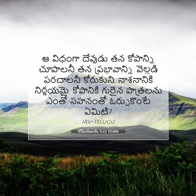 Picture 07 - రోమీయులకు 9:22 TELIRV - ఆ విధంగా దేవుడు తన - Bible Verse Picture