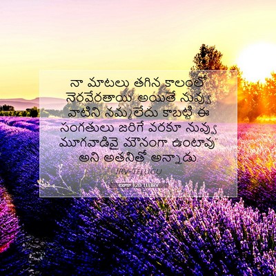 Picture 07 - లూకా 1:20 TELIRV - నా మాటలు తగిన - Bible Verse Picture