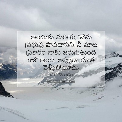 Picture 07 - లూకా 1:38 TELIRV - అందుకు మరియ, “నేను - Bible Verse Picture