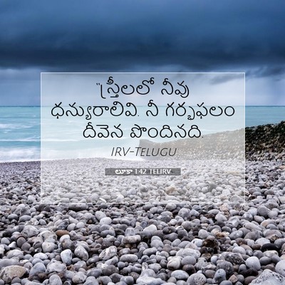 Picture 07 - లూకా 1:42 TELIRV - “స్త్రీలలో నీవు - Bible Verse Picture